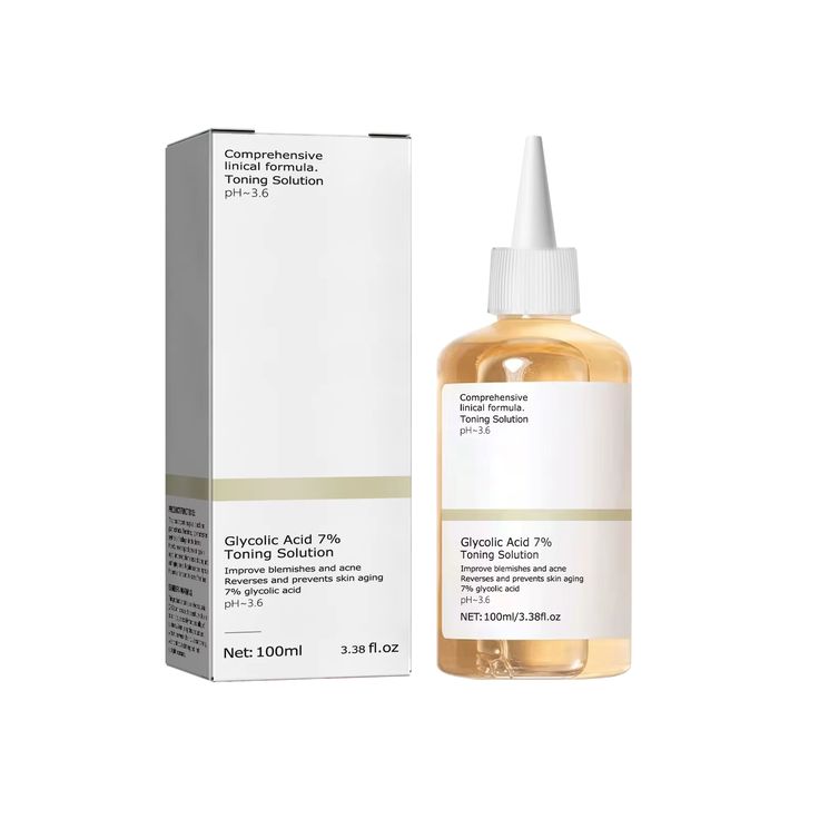 100ml Glycolic Acid 7% Toning Solution for Acne & Skin Rejuvenation
