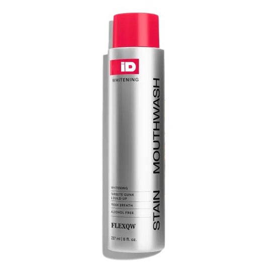 Stain-removing mouthwash, deep cleansing, minty and long-lasting.